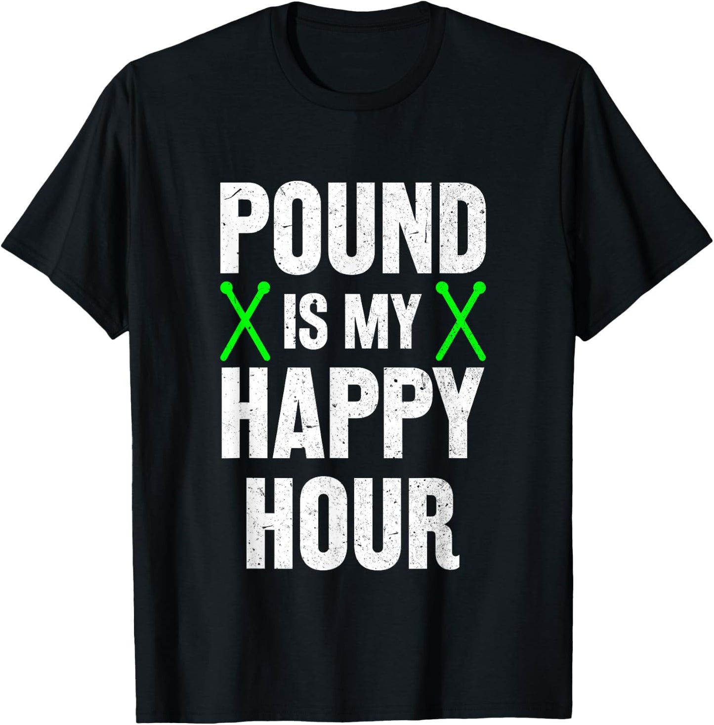 Pound Fitness Pound is My Happy Hour Workout T-Shirt - T-Shirt | Black