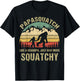 Retro Papa Squatch Like A Grandpa Funny Bigfoot Sasquatchy T-Shirt - T-Shirt | Black