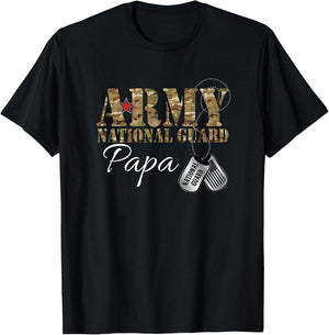 Army National Guard Papa Army National Guard Graduation Papa T-Shirt - T-Shirt | Black