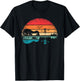 Funny Disc Golf Basket Frisbee Tree Retro Guitar Men Women T-Shirt - T-Shirt | Black