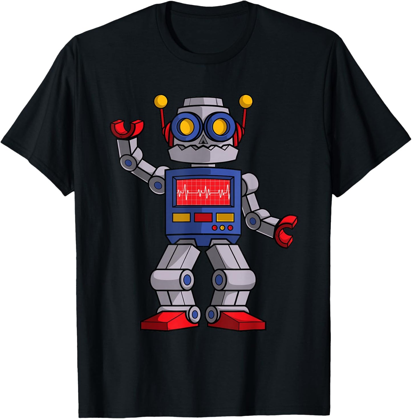 Funny Robot Design for Kids Boys Girls Robotics Bot Lovers Small T-Shirt - T-Shirt | Black