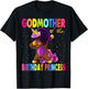 Dabbing Unicorn Afro GodMother of the Birthday Princess T-Shirt - T-Shirt | Black
