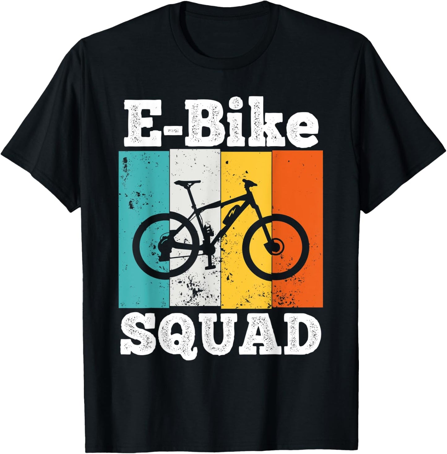 E-Bike Squad Shirt EBike Team E-Biking Retro E-Bike T-Shirt - T-Shirt | Black