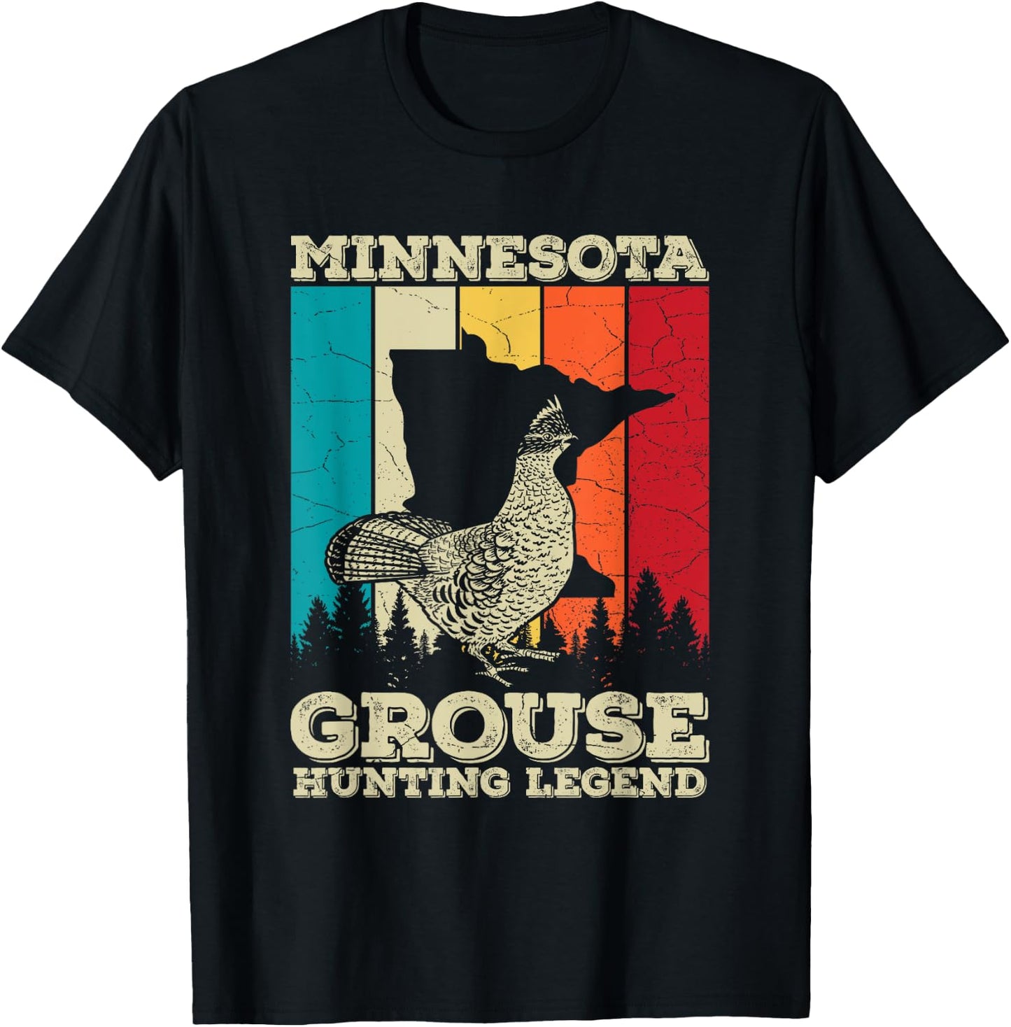 Minnesota Ruffed Grouse Quote for a Ruffed Grouse hunter T-Shirt - T-Shirt | Black