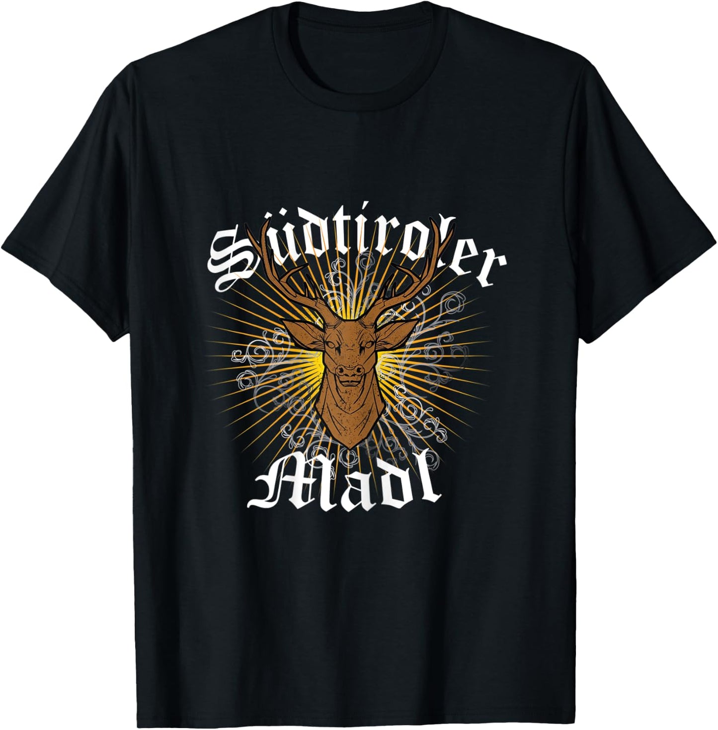 South Tyrol Women's with Stag Head South Tyrolean T-Shirt - T-Shirt | Black
