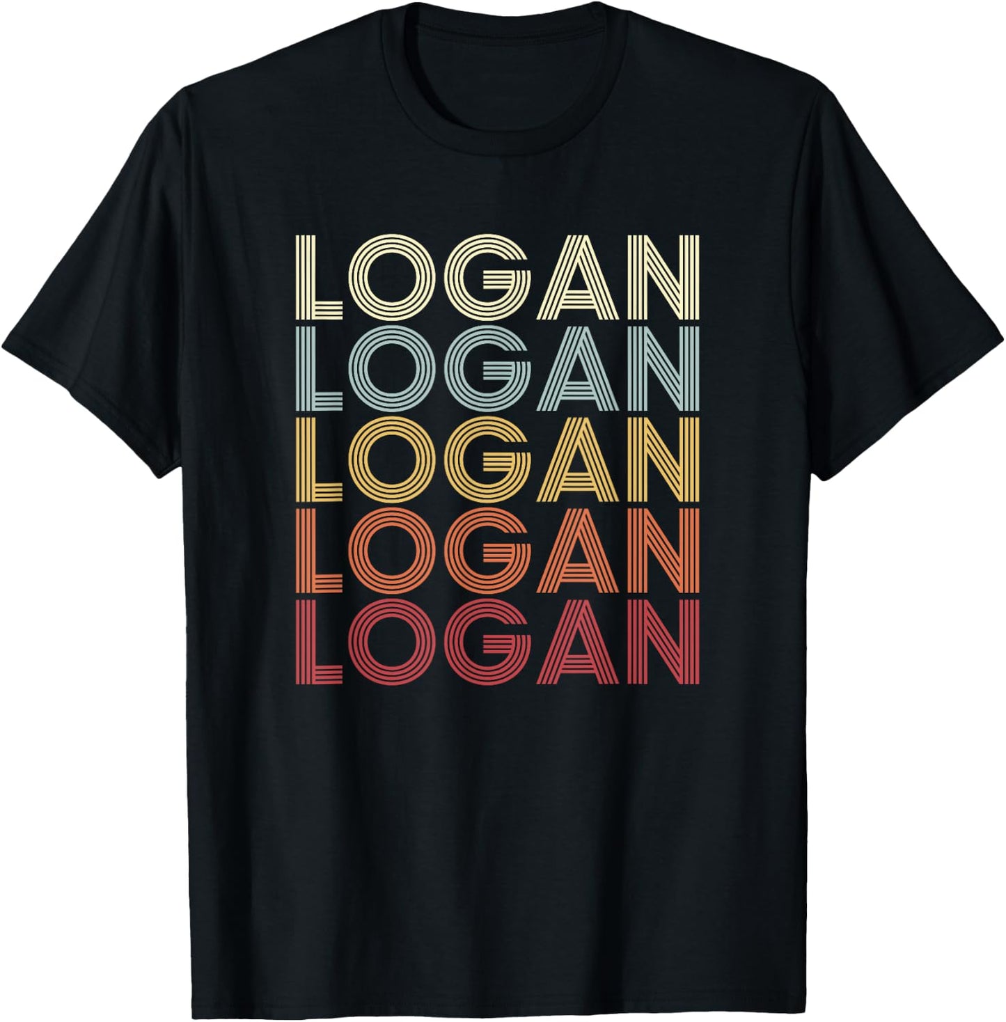 Logan Utah Logan UT Retro Vintage Text T-Shirt - T-Shirt | Black