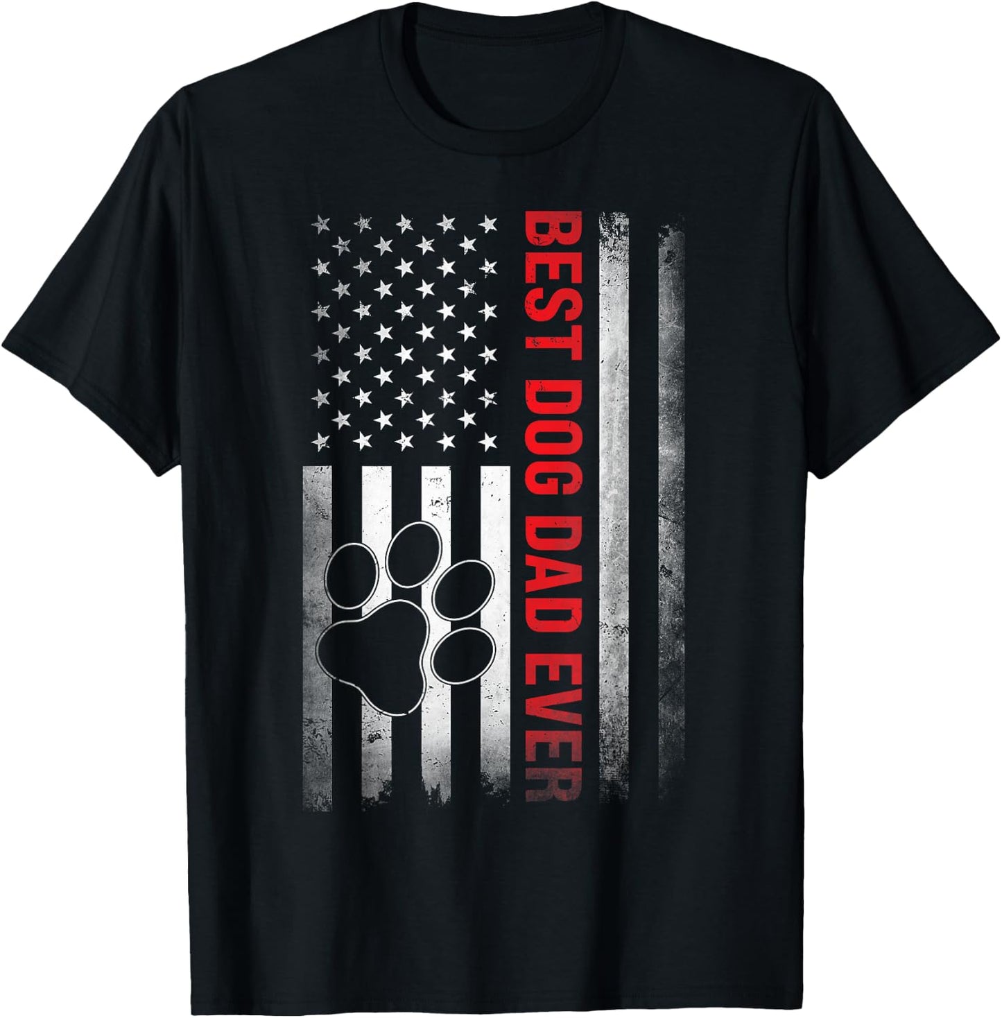 Funny Dad Fathers Day Dog Dad T-Shirt - T-Shirt | Black