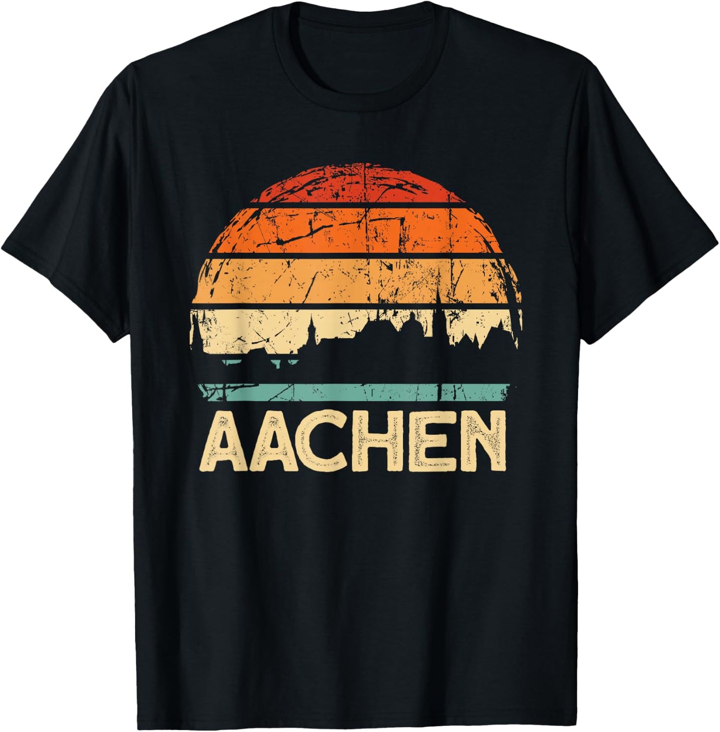 Aachen Skyline T-Shirt - T-Shirt | Black