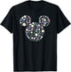 Disney Mickey Mouse April Birth Month Birthstone & Flowers T-Shirt - T-Shirt | Black