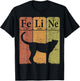Feline Cheetah Periodic Table Elements Cheetah Retro T-Shirt - T-Shirt | Black