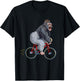 Gorilla Riding Bicycle Cute Biker Cyclist T-Shirt - T-Shirt | Black