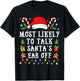 Most Likely To Talk Santa's Ear Off Christmas T-Shirt - T-Shirt | Black