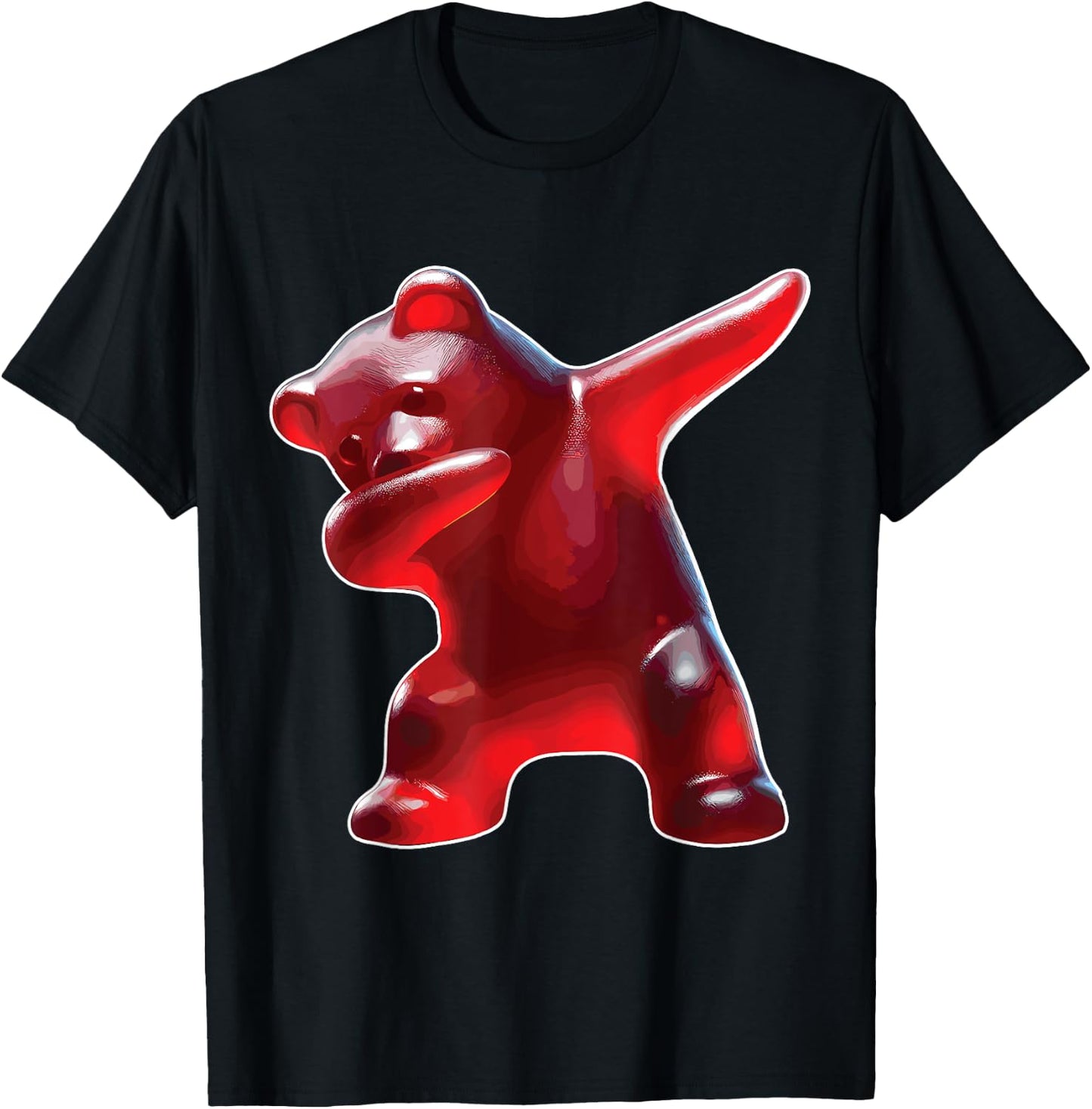Gummy Bear, Red Gummy Bear, Dabbing Gummy Bear T-Shirt - T-Shirt | Black