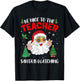 Be Nice To The Teacher Santa Is Watching Retro Christmas T-Shirt - T-Shirt | Black