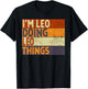 Retro I'm LEO Doing LEO Things Funny Birthday Joke T-Shirt - T-Shirt | Black