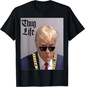 Trump Mug Shot - Donald Trump Mug Shot -Thug Life -thug life T-Shirt - T-Shirt | Black