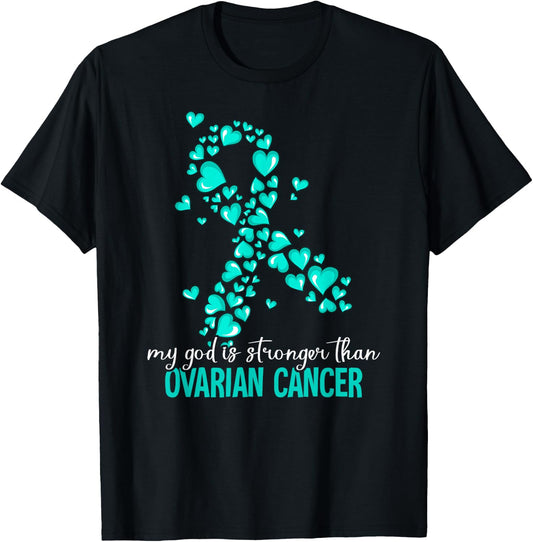 Ovarian Cancer Awareness T-Shirt - T-Shirt | Black
