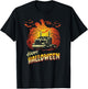 Semi Truck Silhouette Happy Halloween Truck Driver Trucker T-Shirt - T-Shirt | Black