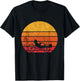 Retro Sunset Recumbent Bike Recumbent Trike Cycling Triker T-Shirt - T-Shirt | Black