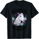 Horses Makes Me Feel Happy Flower White Lipizzaner Horse T-Shirt - T-Shirt | Black
