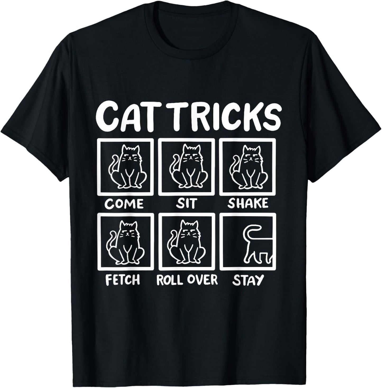Cat Tricks Men Women Girls Kids T-Shirt - T-Shirt | Black