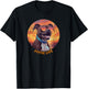 Cute Pittie Life, Pitbull Dog, Retro Sunset, Funny T-Shirt - T-Shirt | Black