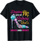 Stepping into my 70th birthday with gods grace and mercy T-Shirt - T-Shirt | Black