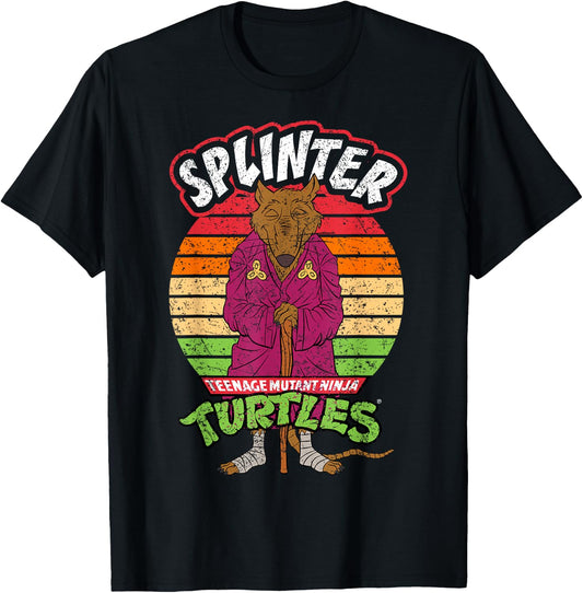 Mademark x Teenage Mutant Ninja Turtles - Teenage Mutant Ninja Turtles Splinter Ready For Action T-Shirt - T-Shirt | Black