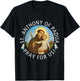 St Anthony of Padua Holding Jesus Catholic Saint St Anthony T-Shirt - T-Shirt | Black