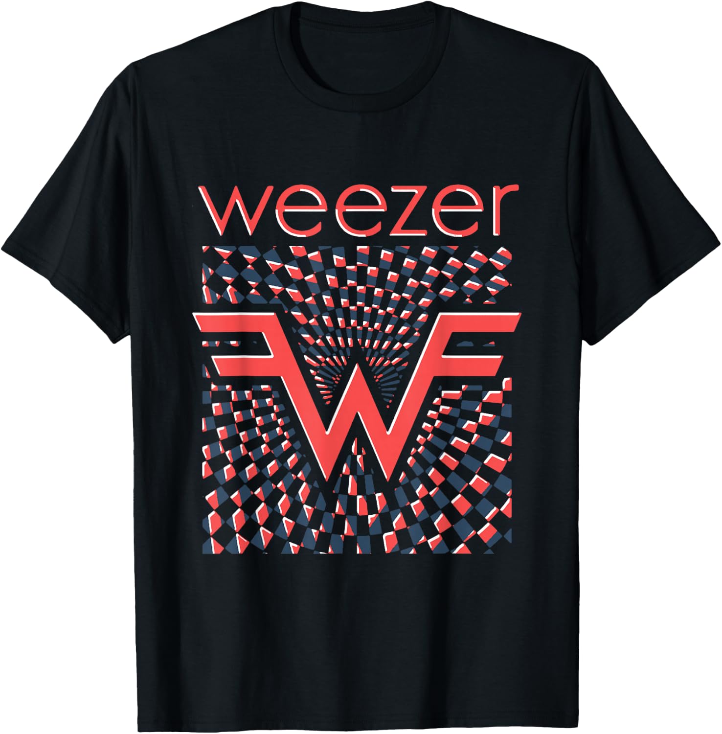 Weezer - Checkered Logo T-Shirt - T-Shirt | Black