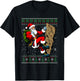 Christmas Santa Rock Climbing Ugly Christmas Sweater T-Shirt - T-Shirt | Black