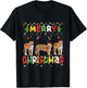 Merry Christmas Tiger Animals Squad Christmas Pajama T-Shirt - T-Shirt | Black