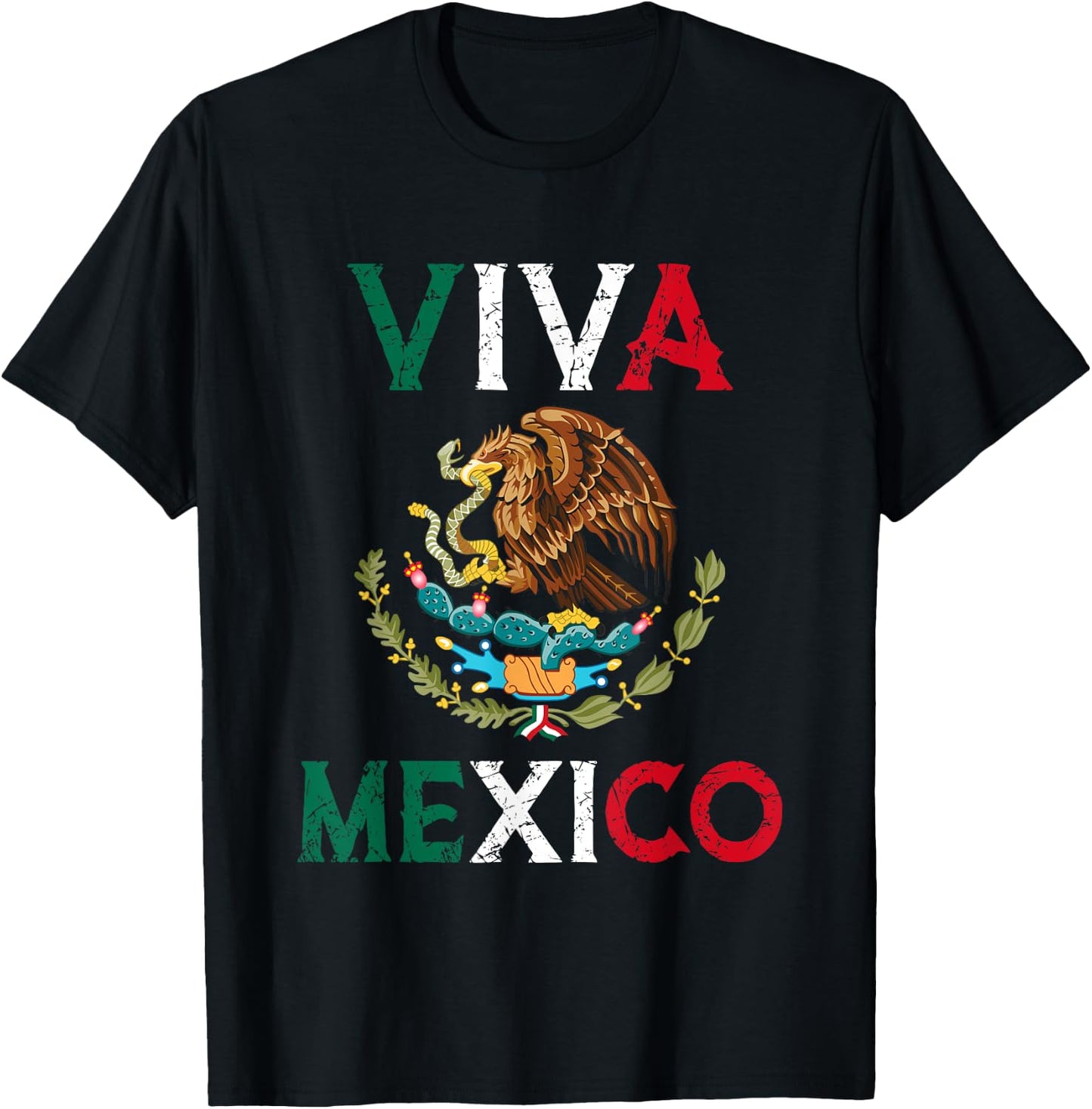 Mexican Independence Day Mexico Eagle Mexico Viva Mexico T-Shirt - T-Shirt | Black