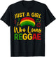Cool Reggae For Girls Women Rasta Jamaican Music Rastafari T-Shirt - T-Shirt | Black