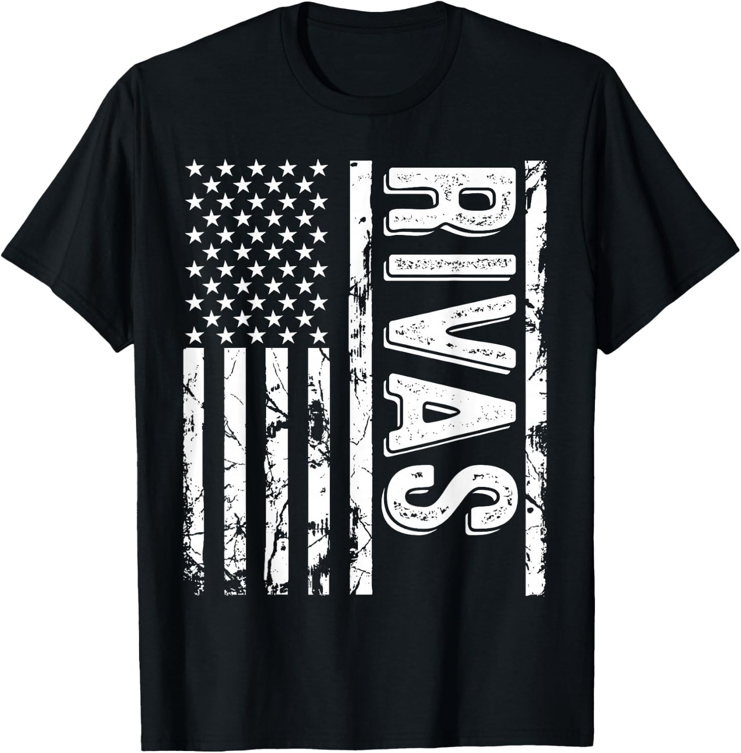 Rivas Last Name Funny Surname Team Rivas Family Reunion T-Shirt - T-Shirt | Black