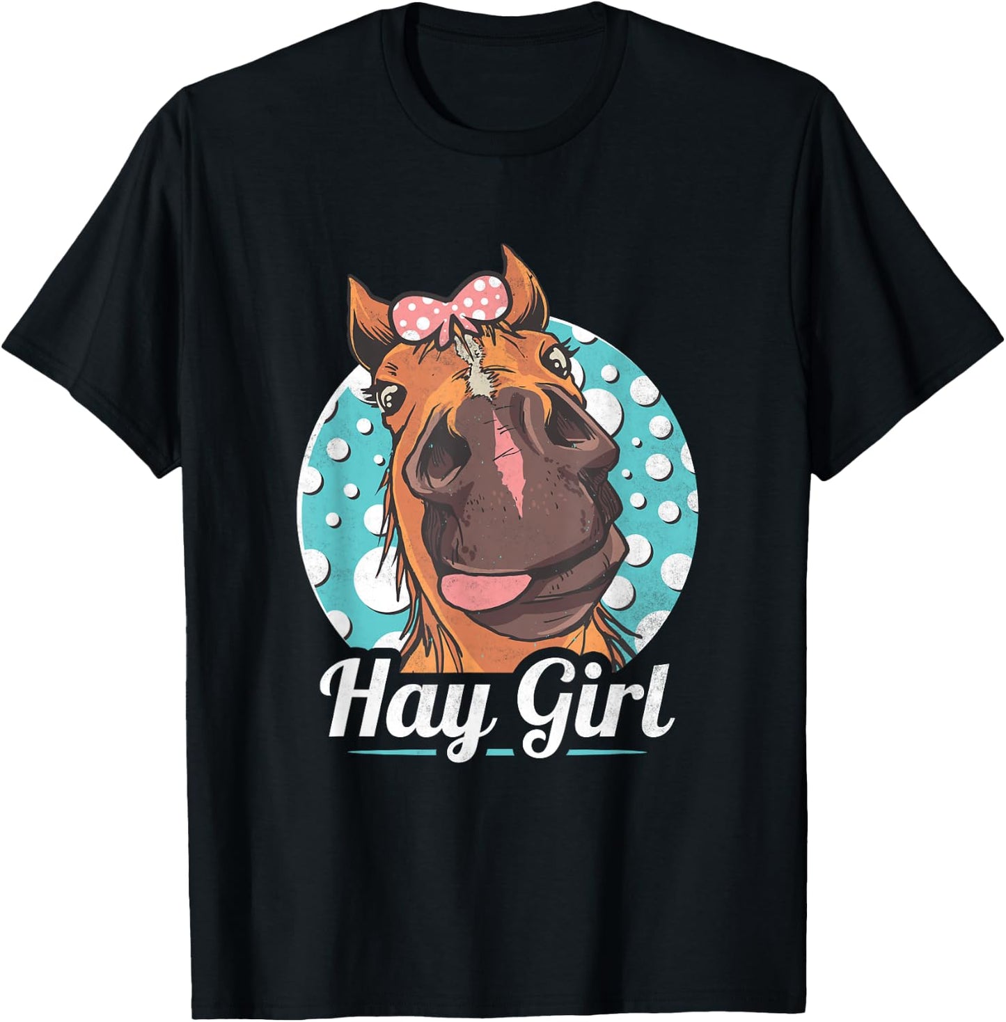 Hay Girl, Horse T-Shirt - T-Shirt | Black