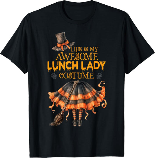This is my Halloween Lunch Lady Costume Cafeteria Worker T-Shirt - T-Shirt | Black