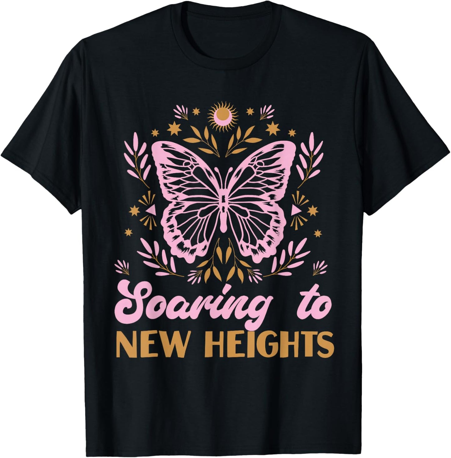 Butterfly for Girls: Soaring to New Heights T-Shirt - T-Shirt | Black