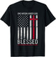One Nation Under God Jesus Blessed American Flag 4th of July T-Shirt - T-Shirt | Black