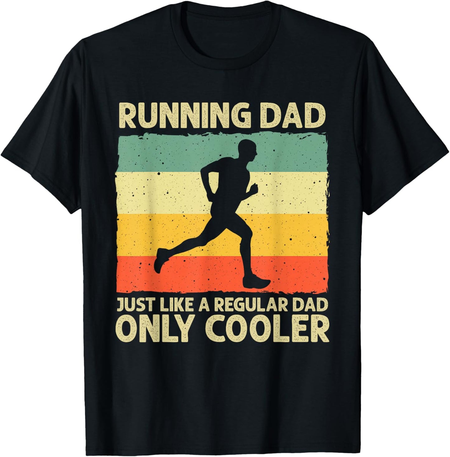 Funny Running Dad Marathon Runner Coach Marathoner Small T-Shirt - T-Shirt | Black