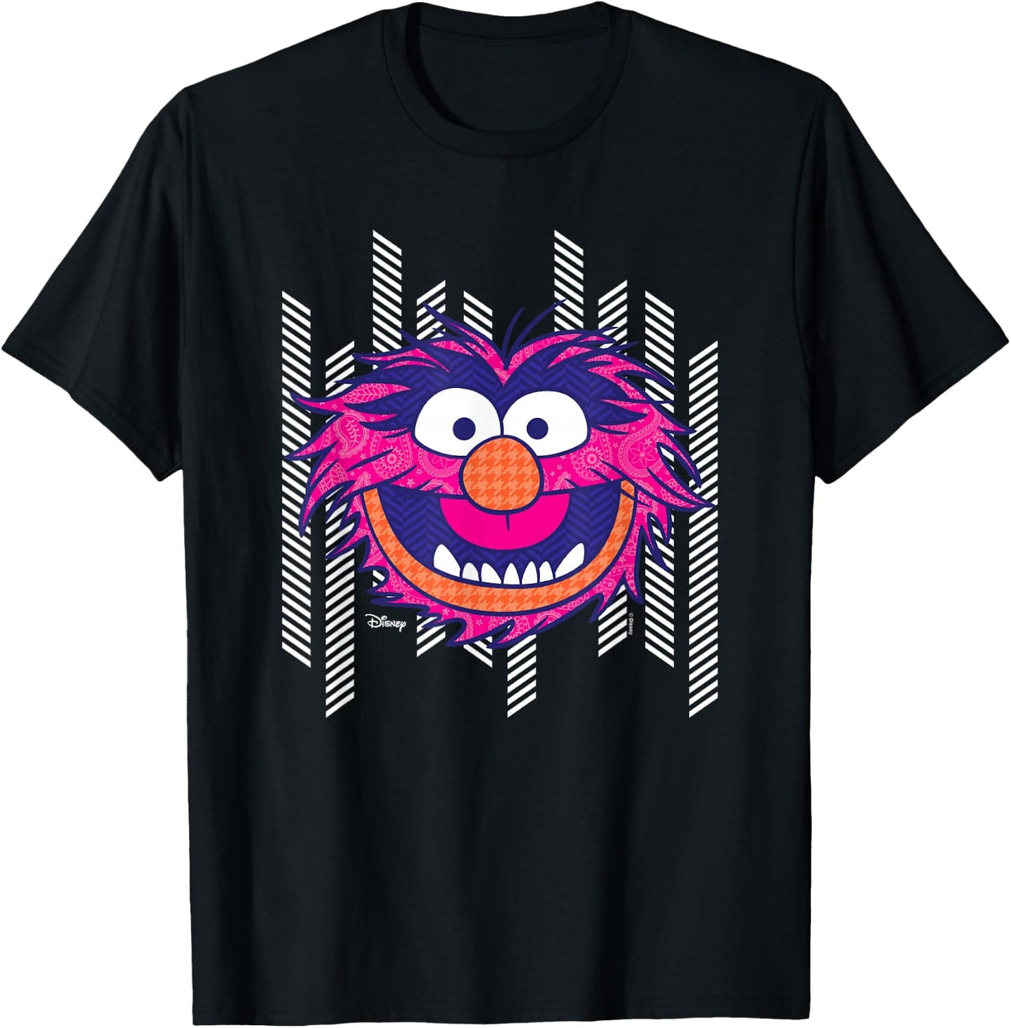 The Muppets - Animal Patterned Head T-Shirt - T-Shirt | Black