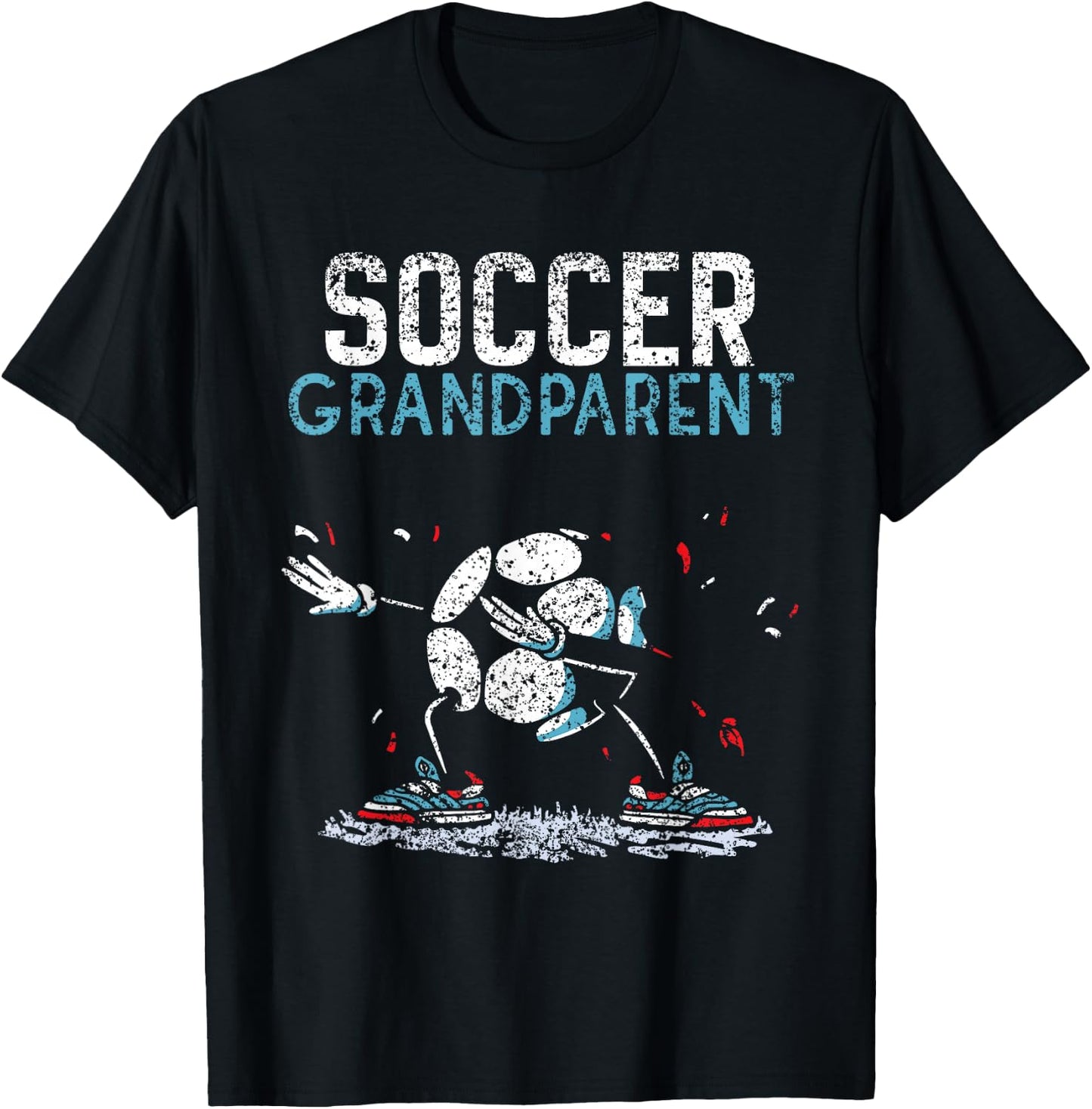 Soccer Grandparent Game Match Football Player T-Shirt - T-Shirt | Black