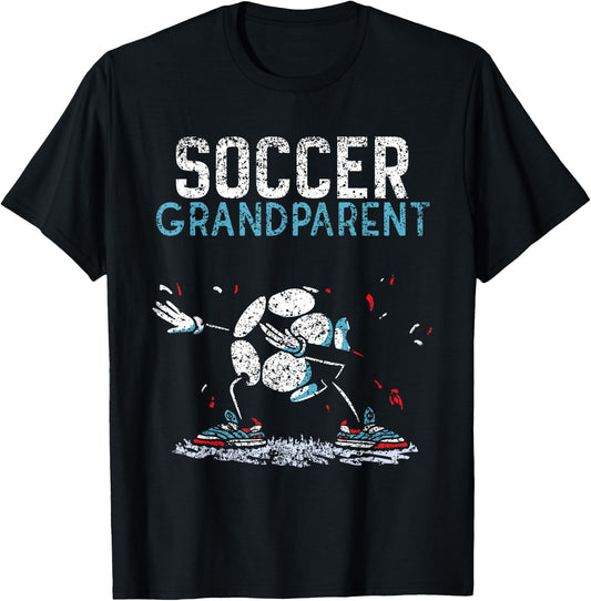 Soccer Grandparent Game Match Football Player T-Shirt - T-Shirt | Black