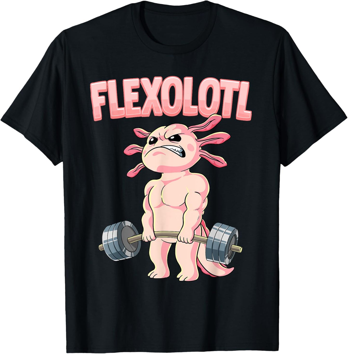 Flexolotl Axolotl Gym Bodybuilding T-Shirt - T-Shirt | Black