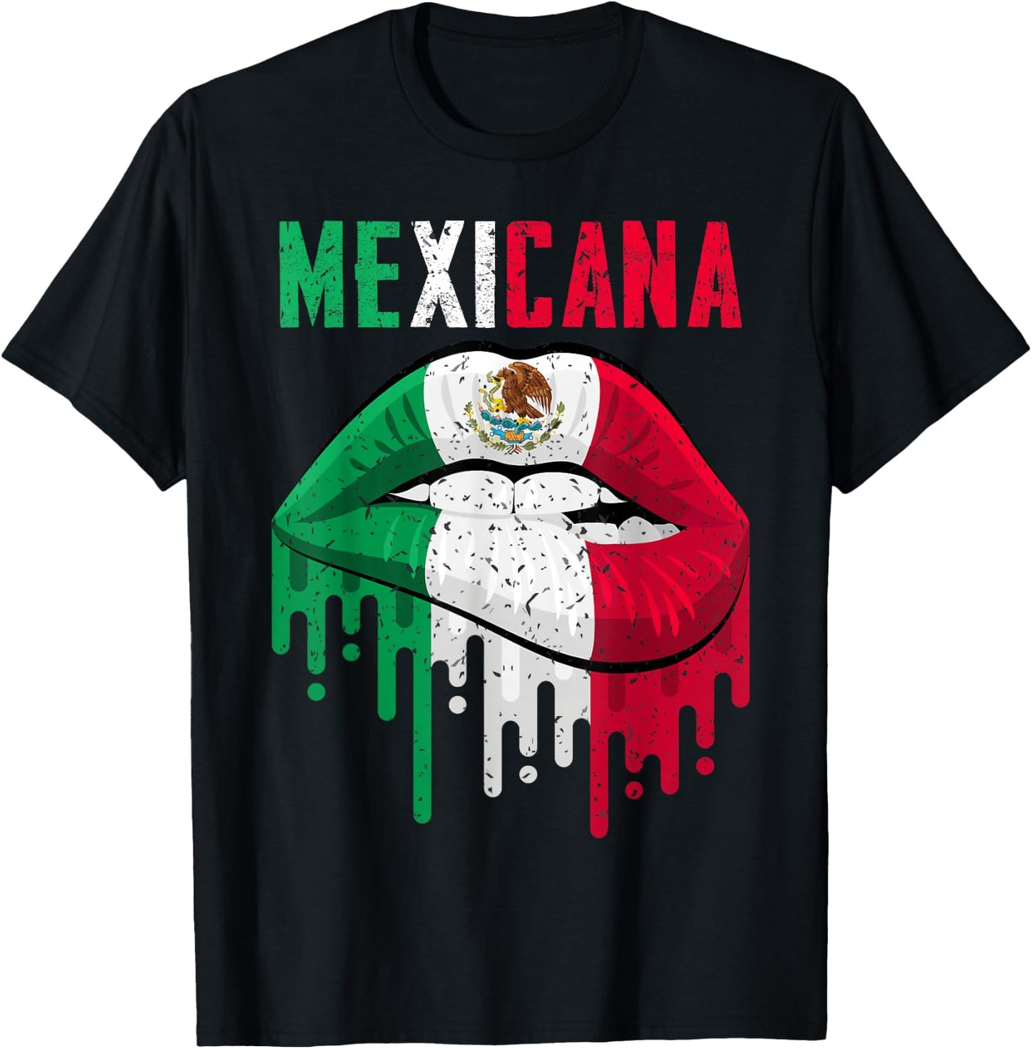Mexican Flag Shirt Girl Women Kids Toddler Mexicana Pride T-Shirt - T-Shirt | Black
