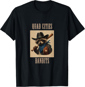 Quad Cities Bandits / Trash Pandas T-Shirt - T-Shirt | Black