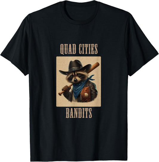 Quad Cities Bandits / Trash Pandas T-Shirt - T-Shirt | Black
