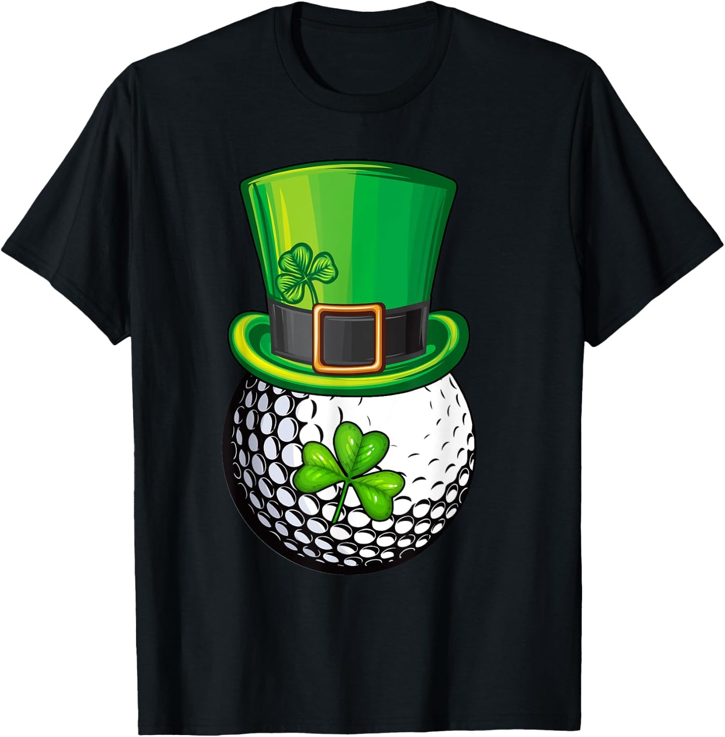 Shamrock Golf St Patricks Day Boy Men Ball Leprechaun Golfer T-Shirt - T-Shirt | Black