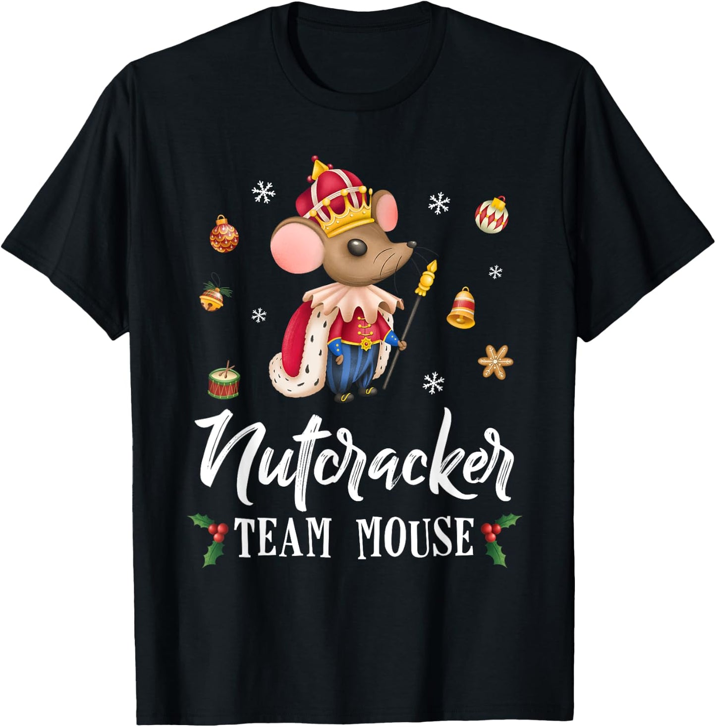 Team Mouse Nutcracker Shirt Christmas Dance Funny Soldier T-Shirt - T-Shirt | Black