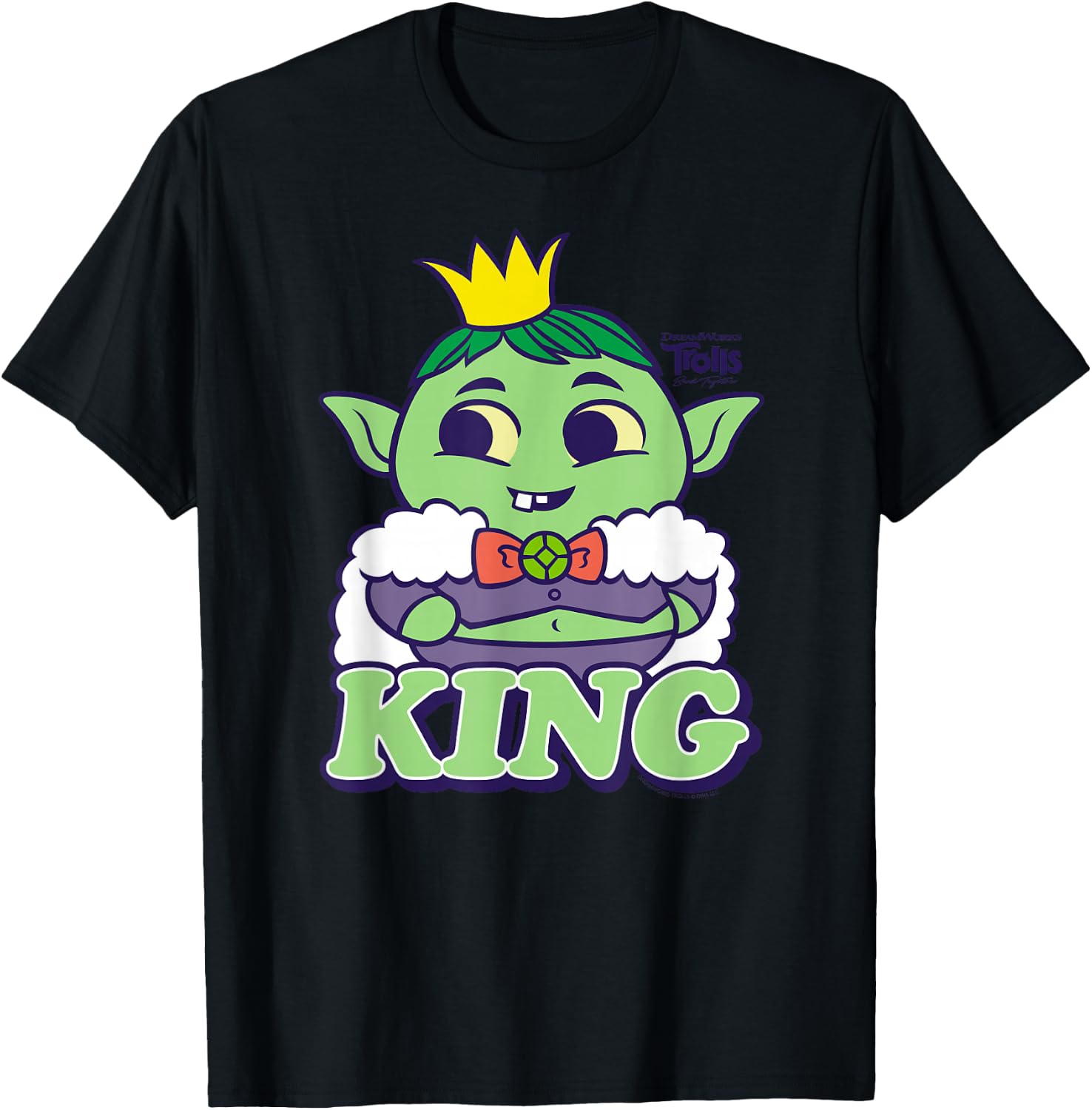 DreamWorks Trolls Band Together King Gristle T-Shirt - T-Shirt | Black